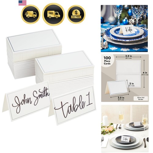 Place cards set silver - cards,