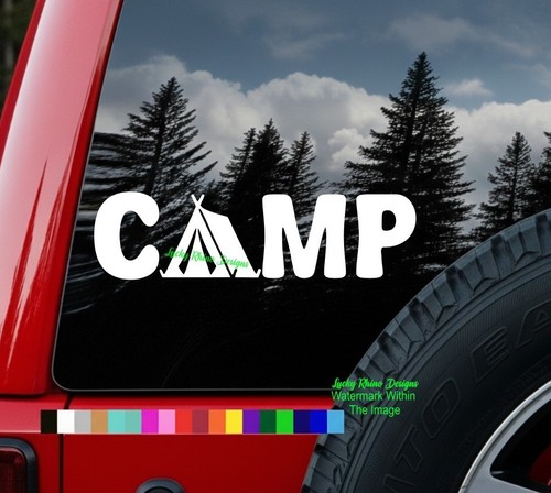 Camp tent vinyl decal sticker - tent,