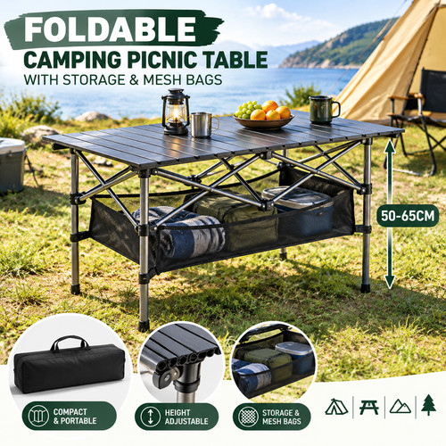 Folding camping table - folding,